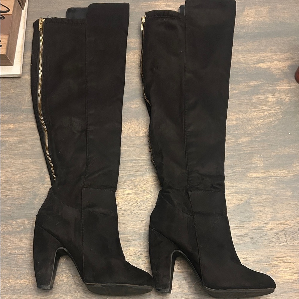 Chic Black Over the Knee Boots